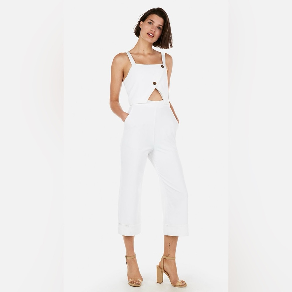 Express White Cutout Jumpsuit